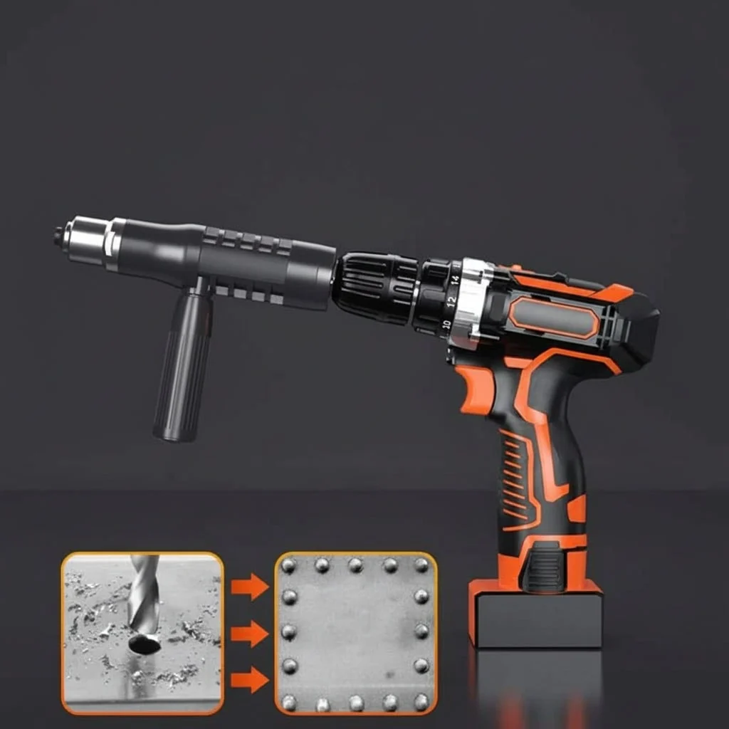 Rivet Gun Adapter Tool Set Versatile Handheld Blind Rivet Tool - Image 4